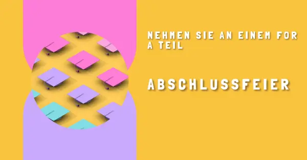 Nehmen Sie an der Abschlussfeier teil yellow whimsical-color-block