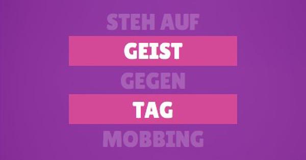 Aufstehen gegen Mobbing purple modern-bold