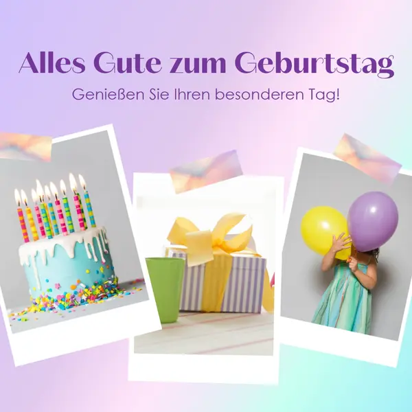 Genießen Sie Ihren besonderen Tag purple fun,playful,colorful