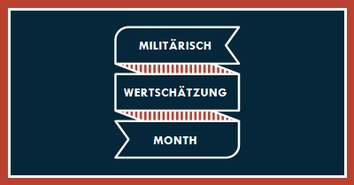 Den Monat der militärischen Anerkennung feiern blue modern-simple