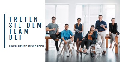 Treten Sie dem Team noch heute bei white modern-simple