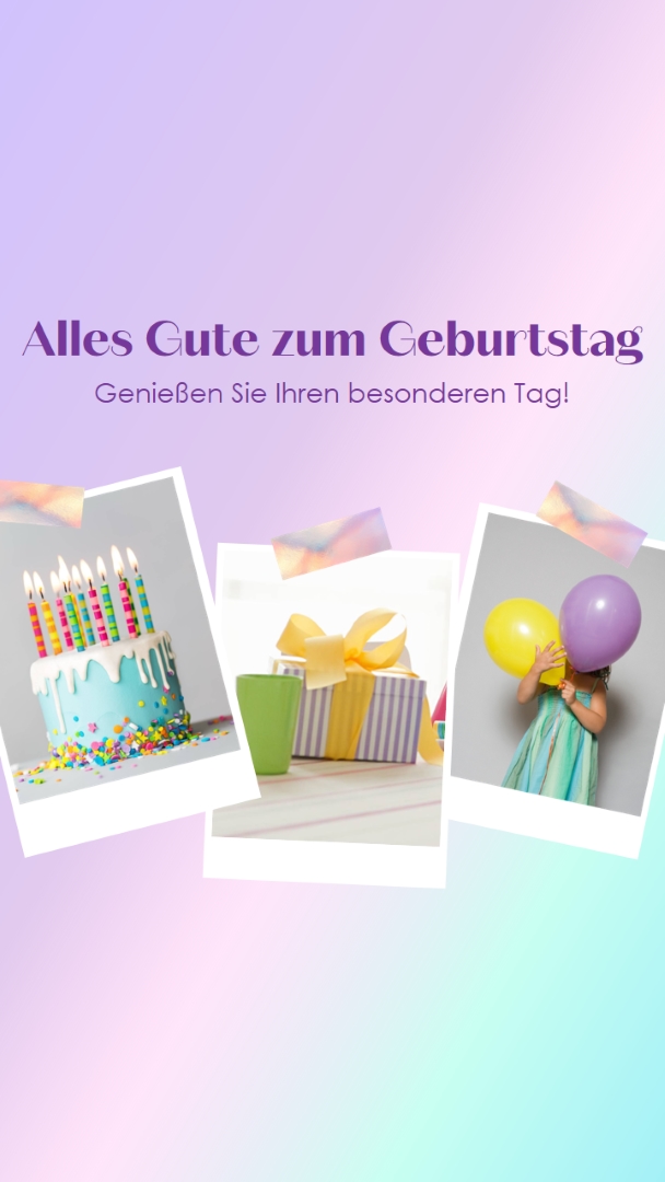 Genießen Sie Ihren besonderen Tag purple fun,playful,colorful