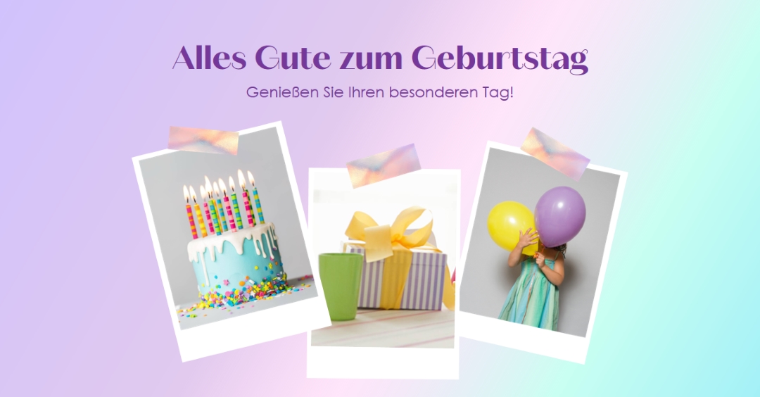 Genießen Sie Ihren besonderen Tag purple fun,playful,colorful
