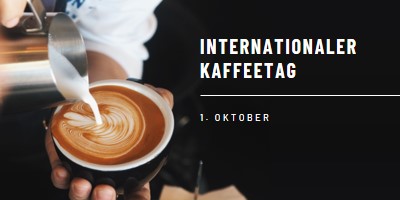 Internationaler Kaffeetag brown modern-simple