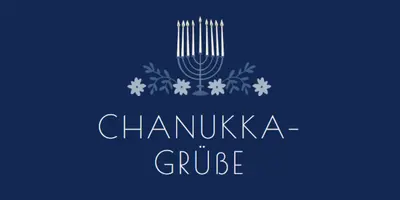 Chanukka-Grüße blue modern-simple