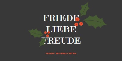 Friede, Liebe, Freude gray modern-simple