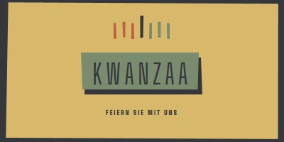 Kwanzaa gemeinsam feiern yellow modern-bold