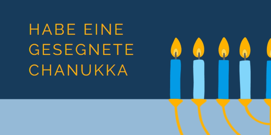 Ein gesegneter Chanukka blue modern-simple