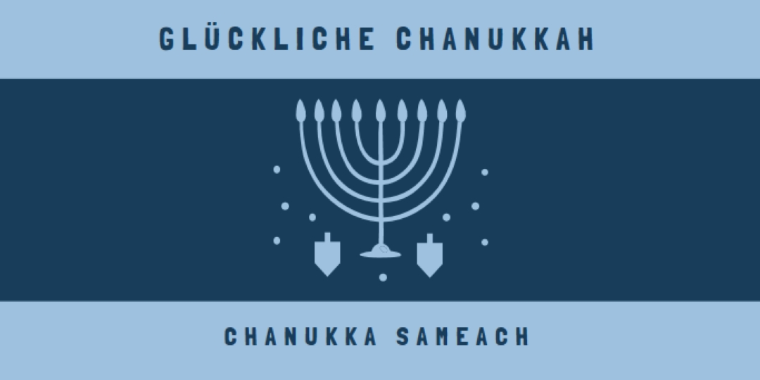 Segnungen von Chanukka blue modern-simple