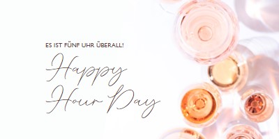 Fünf Uhr Happy Hour white modern-simple