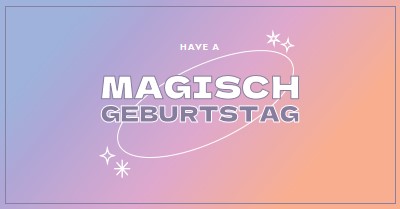 Magischer Geburtstag purple magical,modern,gradient