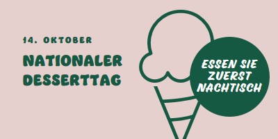 Nationaler Desserttag pink vintage-retro