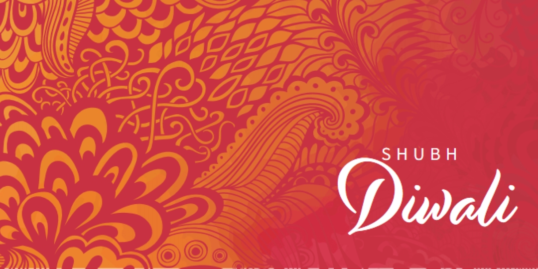 Das glücklichste Diwali red modern-bold