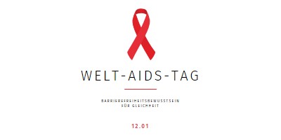 Sensibilisierung für AIDS white modern-simple