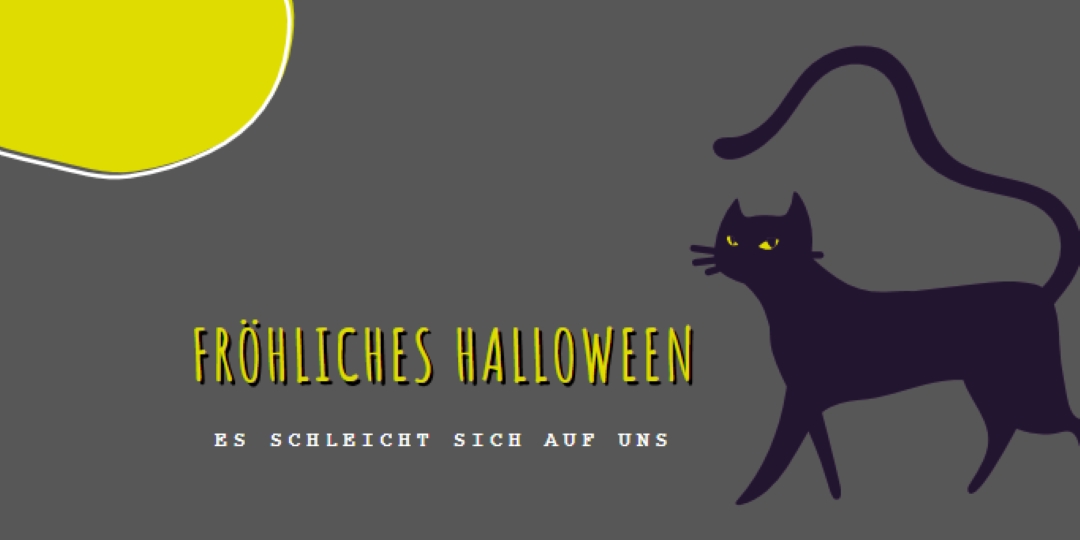 Gruselige Katze black whimsical-color-block