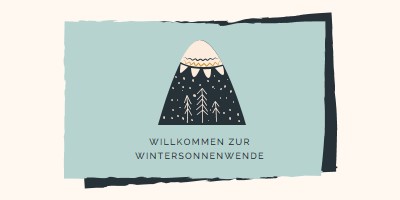 Willkommen bei der Wintersonnenwende blue whimsical-color-block