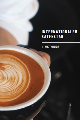 Internationaler Kaffeetag brown modern-simple