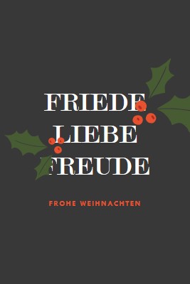 Friede, Liebe, Freude gray modern-simple