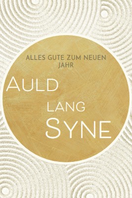 Frohes neues Jahr (auld lang syne) white modern-simple