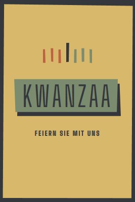 Kwanzaa gemeinsam feiern yellow modern-bold