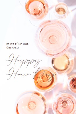 Fünf Uhr Happy Hour white modern-simple