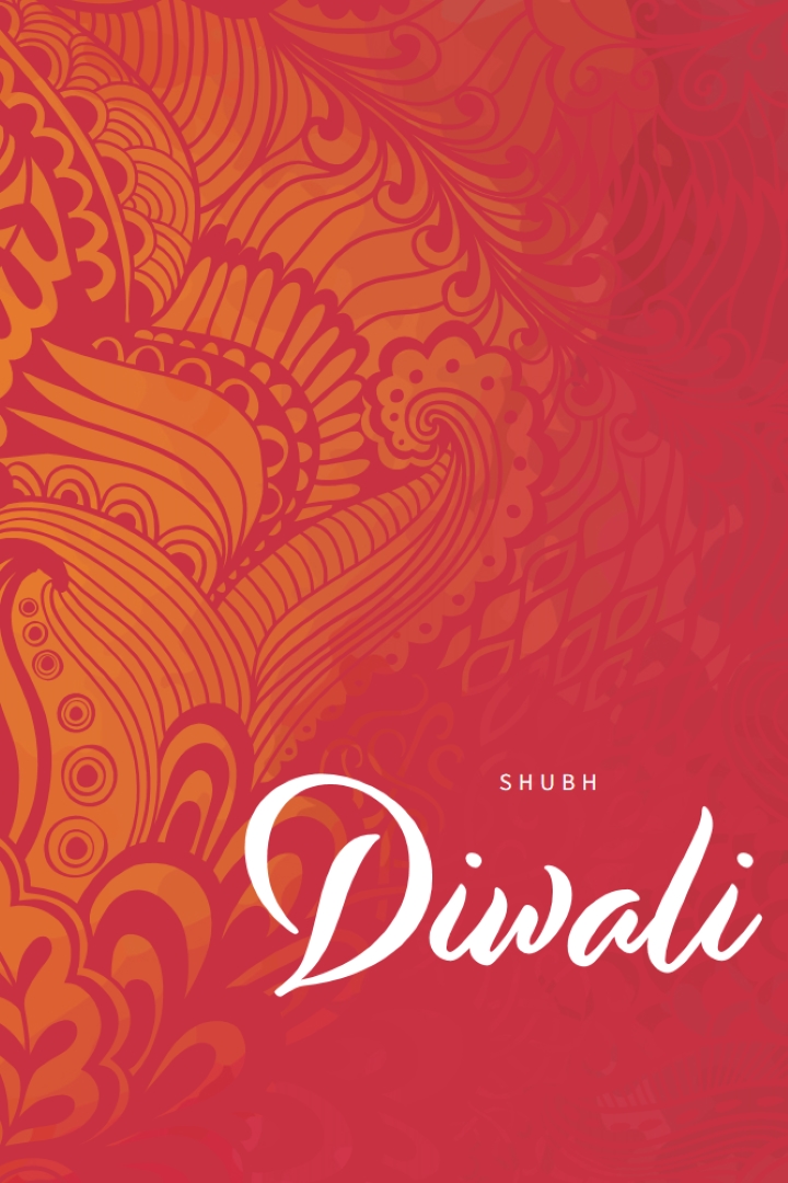 Das glücklichste Diwali red modern-bold