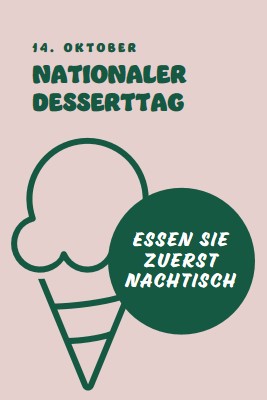 Nationaler Desserttag pink vintage-retro