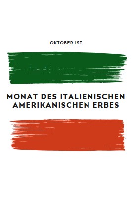 Feiern Sie das italienische amerikanische Erbe white modern-bold