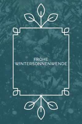 Wintersonnenwende green modern-simple