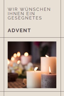 Einen gesegneten Advent wünschen brown modern-geometric-&-linear