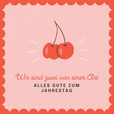 Wir sind zwei von einer Art red illustration,retro,playful