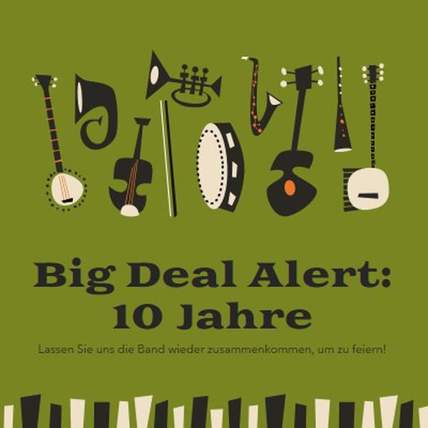 Warnung "Großer Deal" green retro,graphic,music