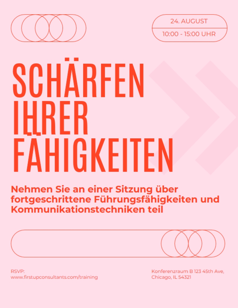 Moderner Retro-Eventflyer pink modern,bold,typographic,shapes,outlines