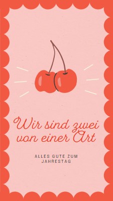 Wir sind zwei von einer Art red illustration,retro,playful