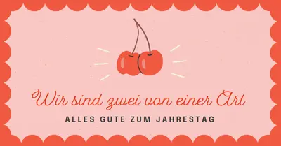 Wir sind zwei von einer Art red illustration,retro,playful