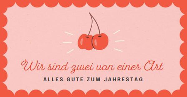 Wir sind zwei von einer Art red illustration,retro,playful