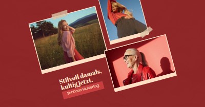 Stilvoller Muttertag red collage,photo,dynamic,multi-photo,multi-image,montage