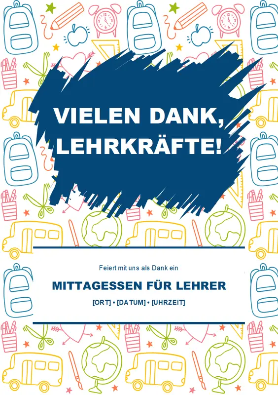 Dankeskarte für einen Lehrer whimsical line