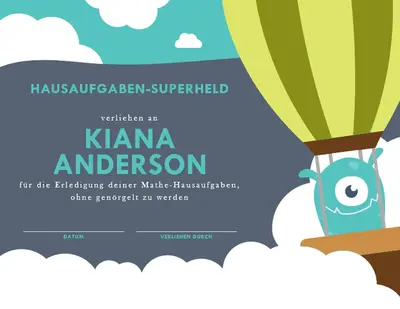 Leistungszertifikate für Kinder