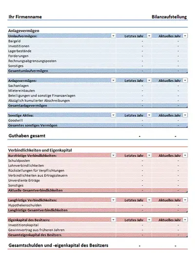 Bilanzaufstellung (Einfach)