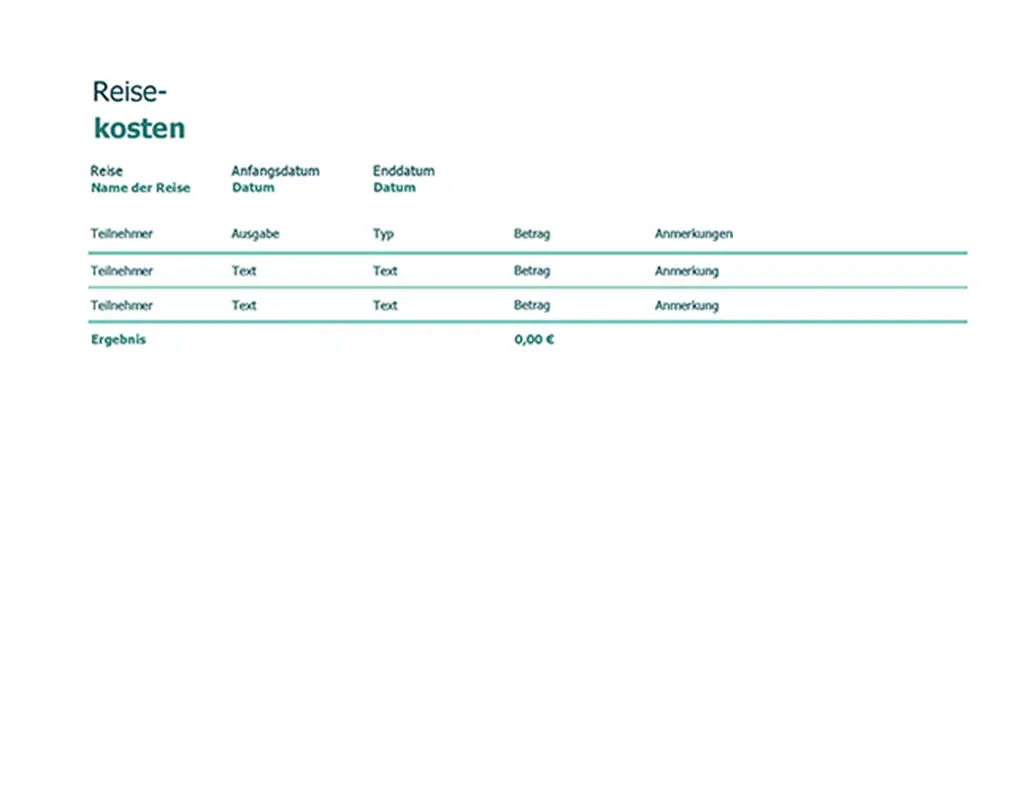Reisekosten-Tracker modern simple