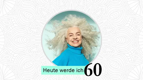 Feier des Lebens – Geburtstagsgruß mit Blumen modern bold