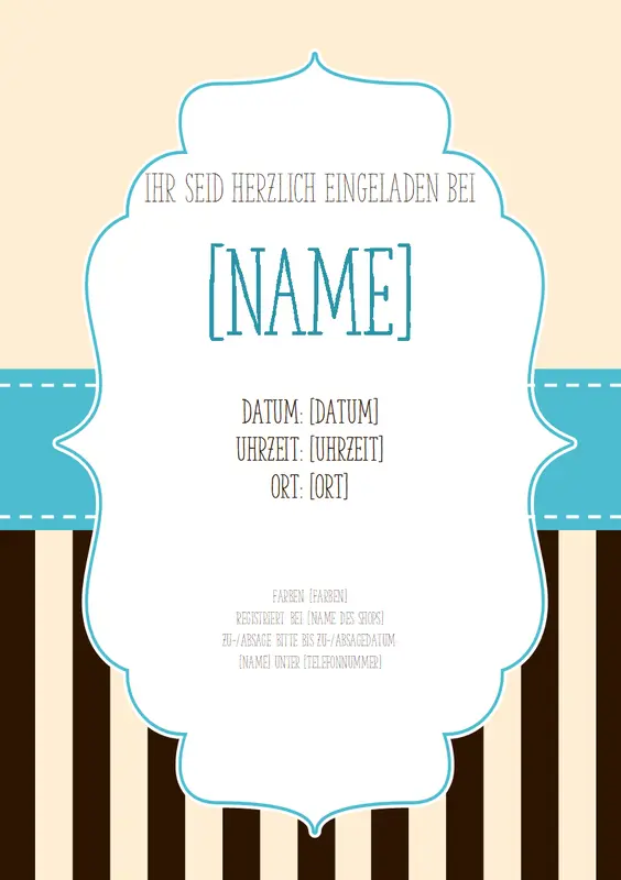 Einladung zur Babyparty (Junge) vintage retro