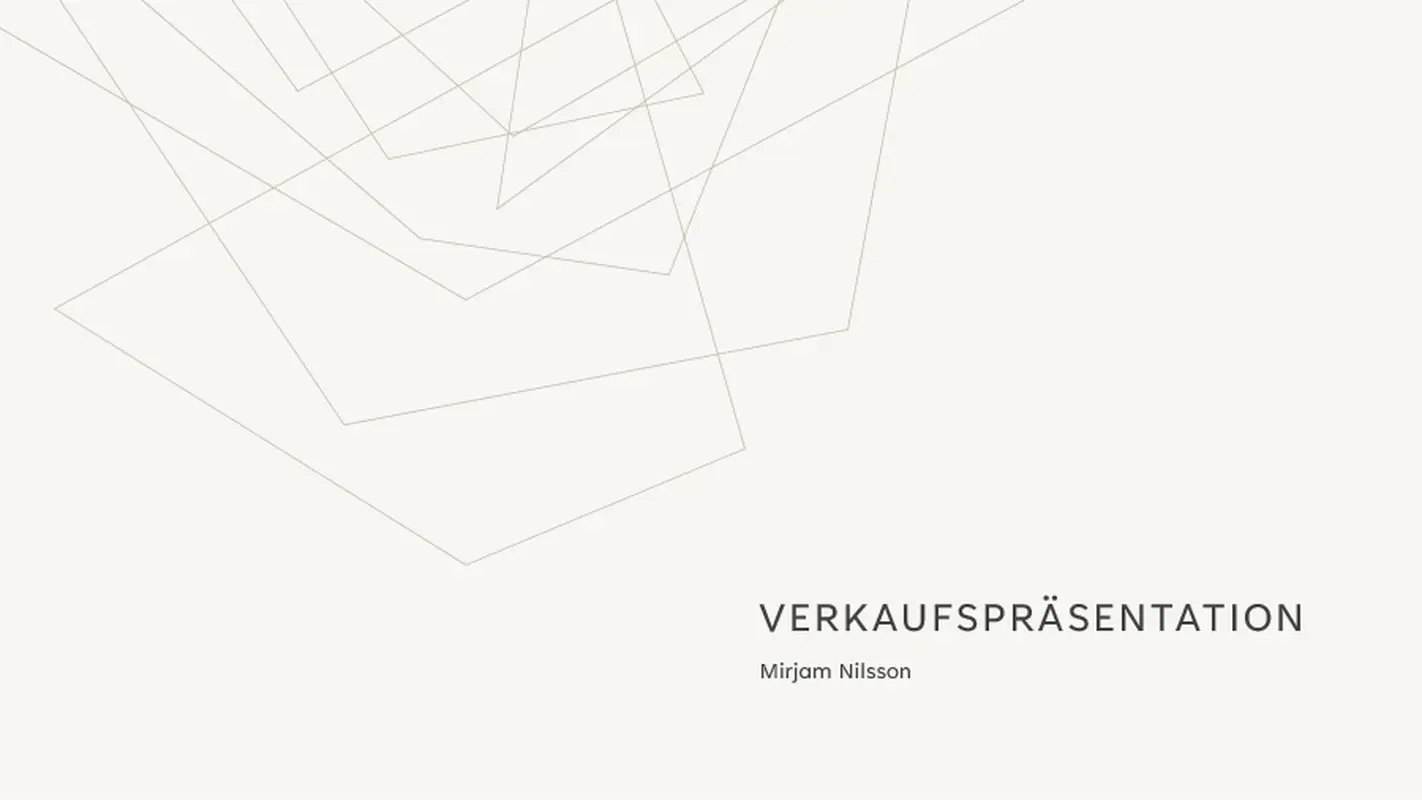 Minimalistische helle Verkaufspräsentation modern-simple