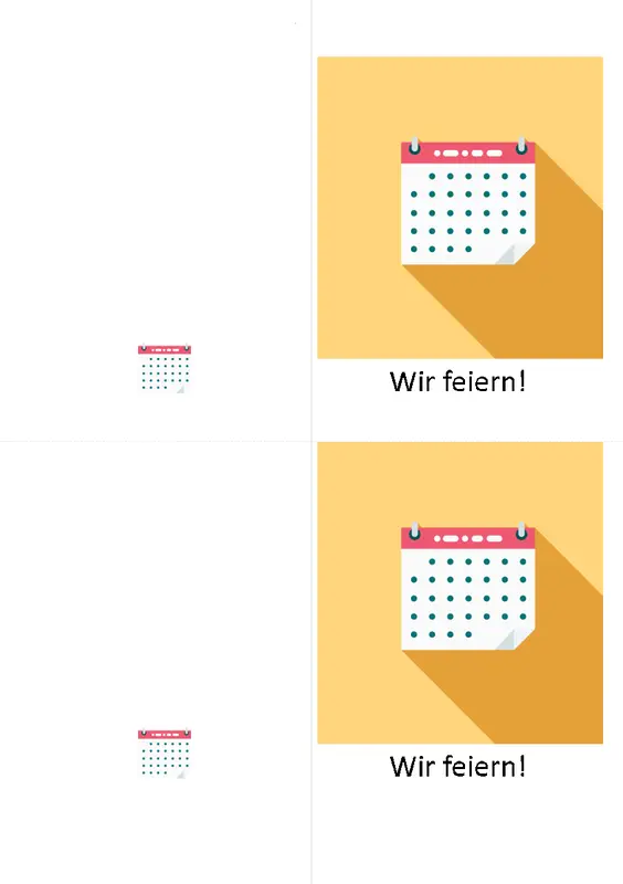 Grußkarte mit Terminankündigung modern-simple