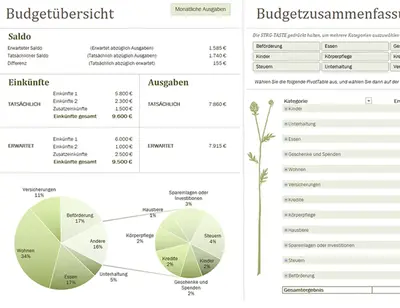 Familienbudget (monatlich) modern simple
