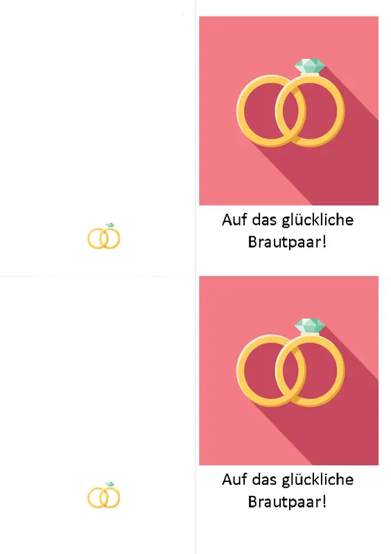 Karte zur Verlobung modern-simple