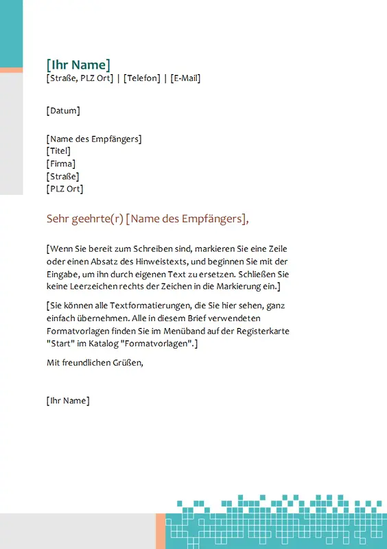 Minimalistischer technischer Briefkopf modern-simple