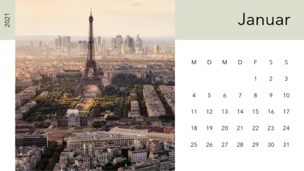Fotokalender „Silhouette einer Stadt“ modern-simple