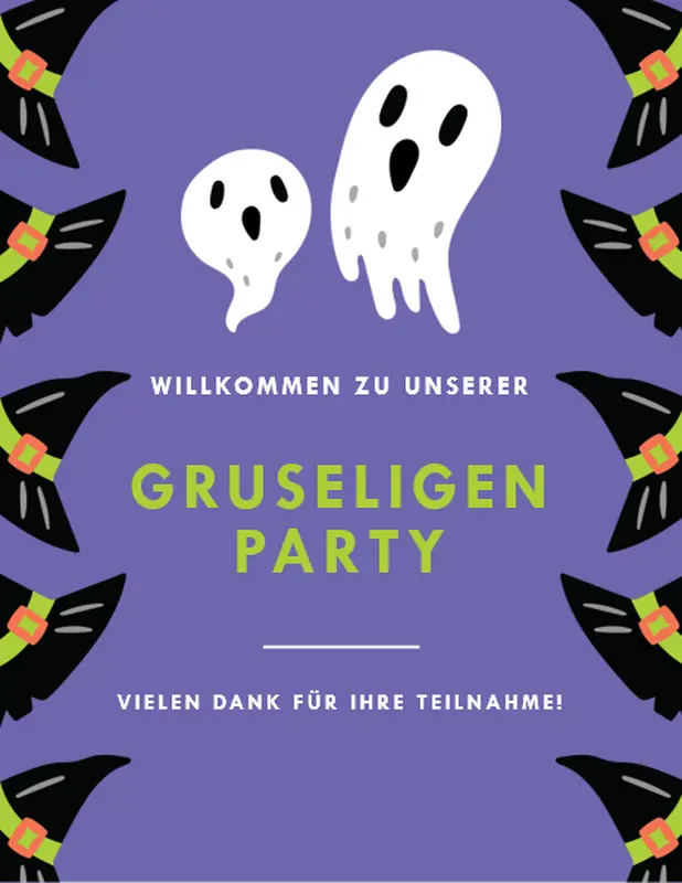 Drucksachen für die Halloween-Party whimsica color block